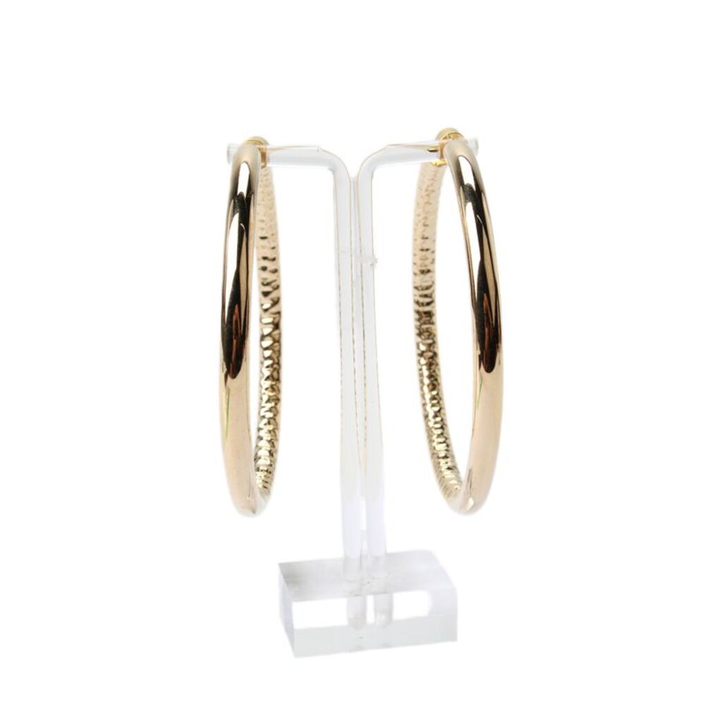 Jennifer Fisher Womens Gold Tone + 14K Posts Jennifer Hoops 3"